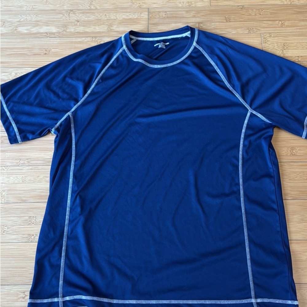 CLIMATE Shirt Mens Blue Short Sleeve AMAZON ESSENTIAL SWIM Quick-Dry UPF 50